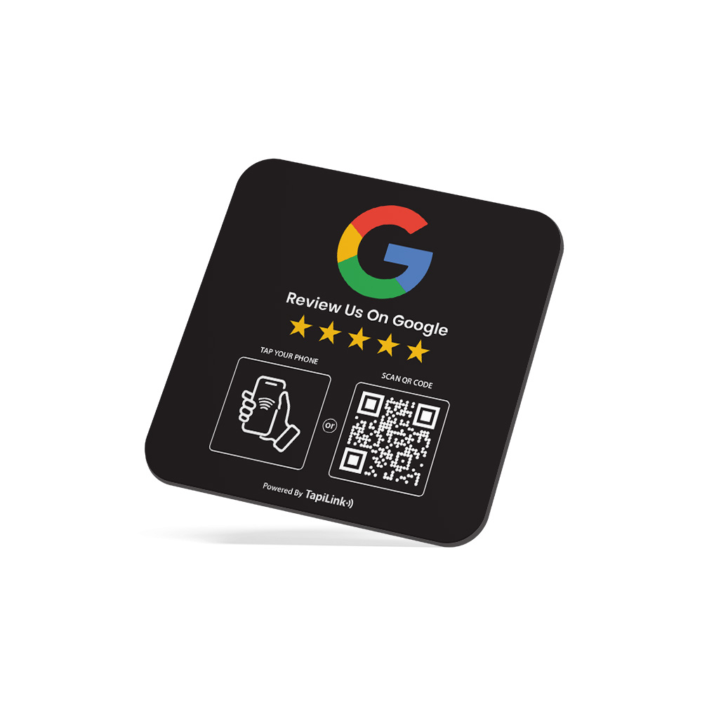 QR And NFC Acrylic Google Review Plate