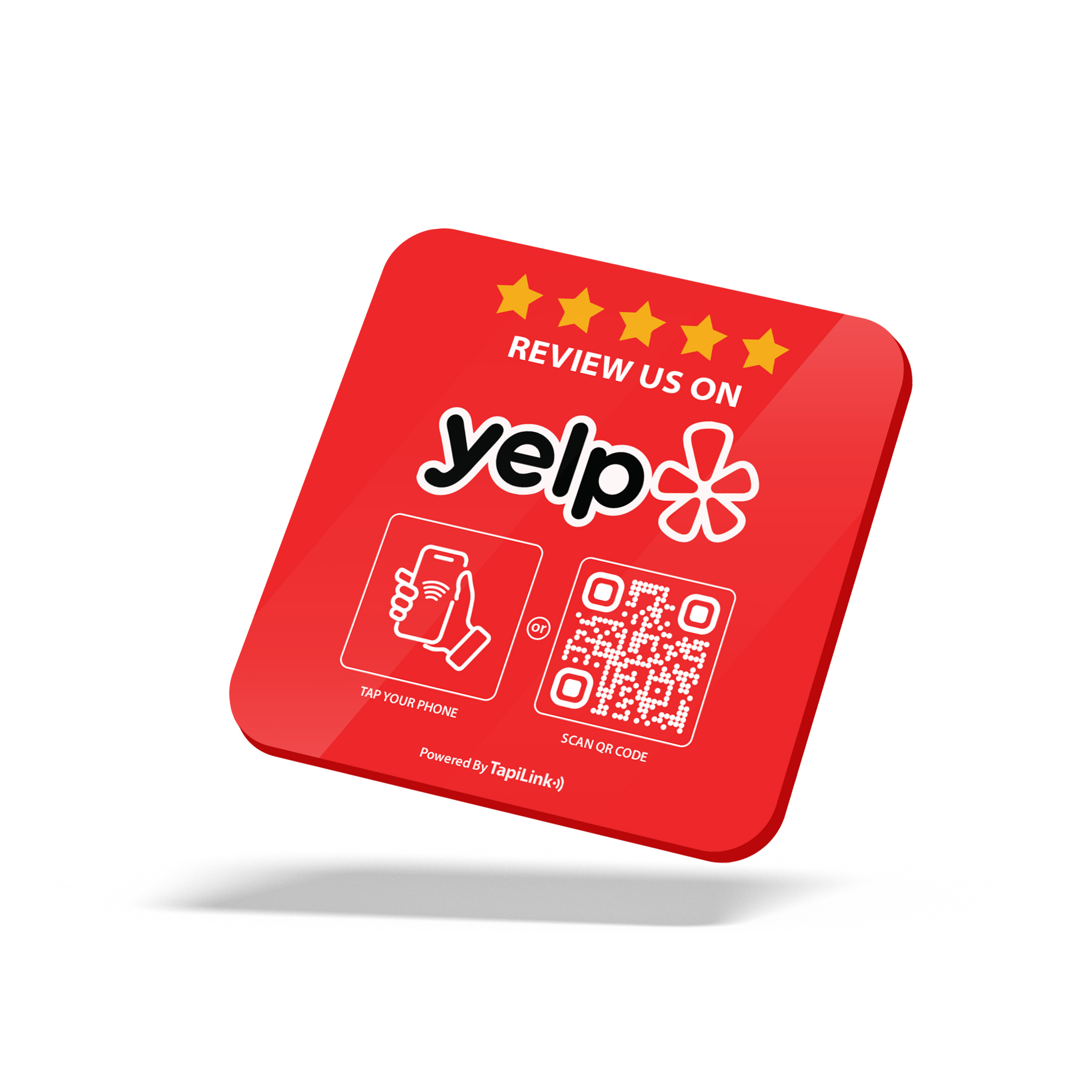 QR and NFC Yelp Review Plate