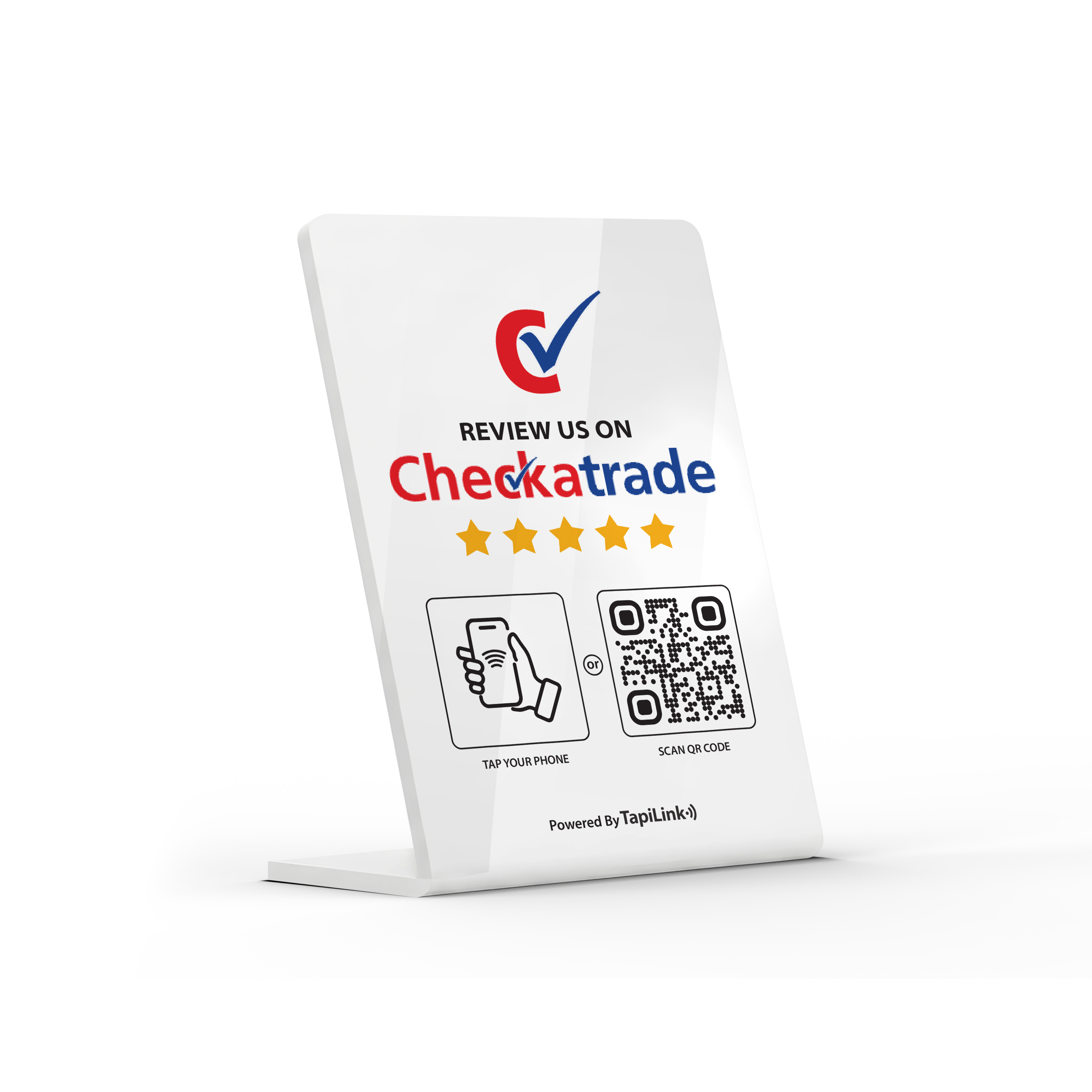 NFC and QR Checkatrade Review Stand