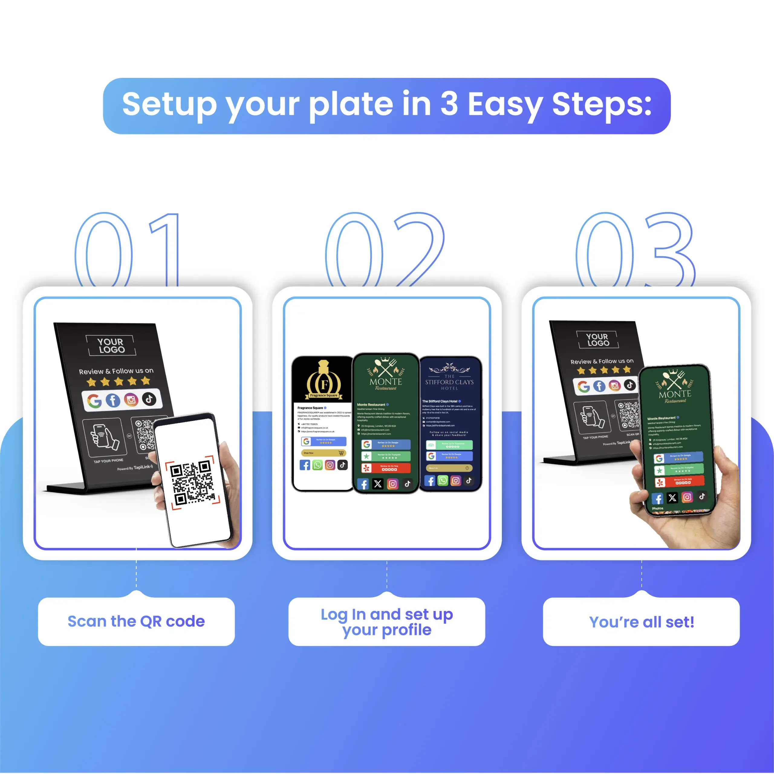 TapiLink Fully Customised One Stand Black PVC (Multi-Link) (Hover)