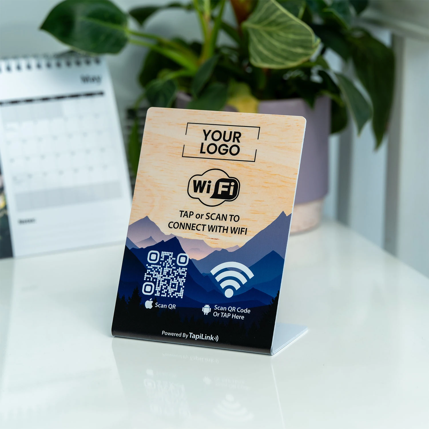 NFC and QR Wifi Access Stand