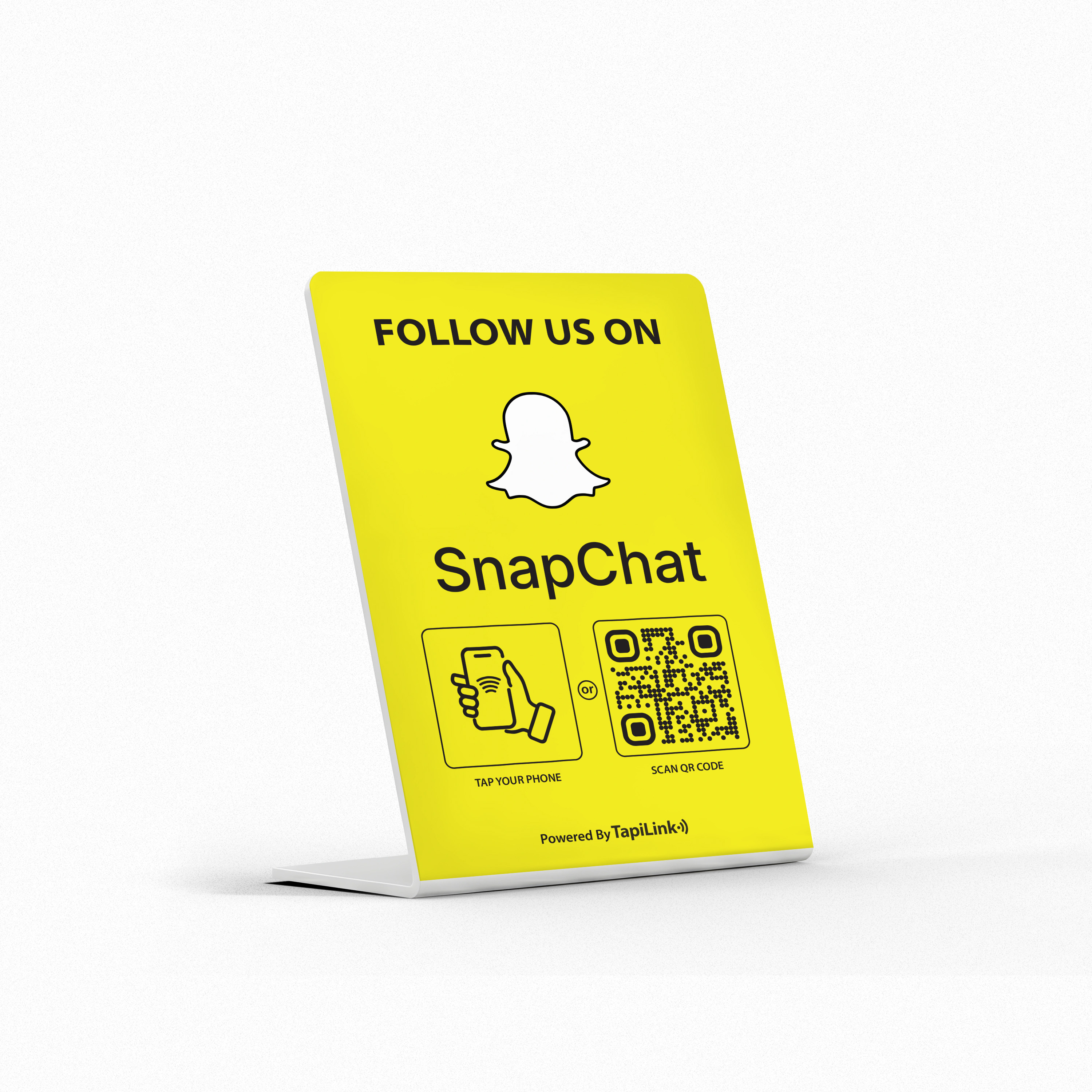 QR and NFC Snapchat Followers Stand