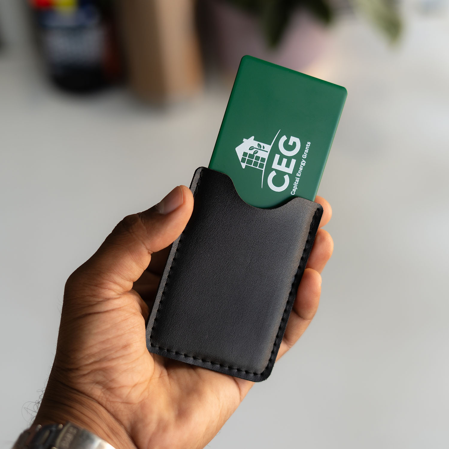 Metal Green Digital Business Card (Engraved) - Media 3