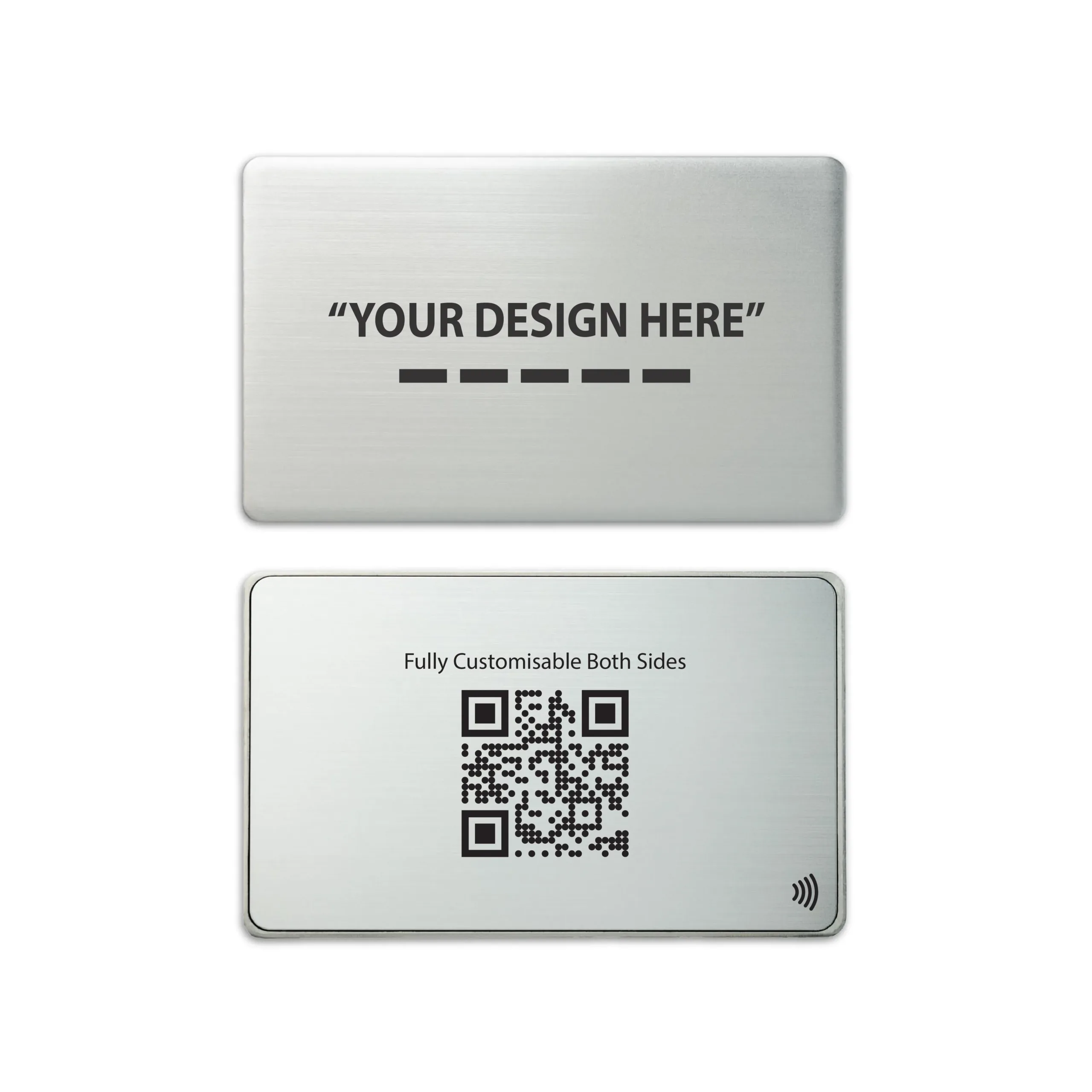 Metal Brushed Silver Digital Business Card (Engraved)
