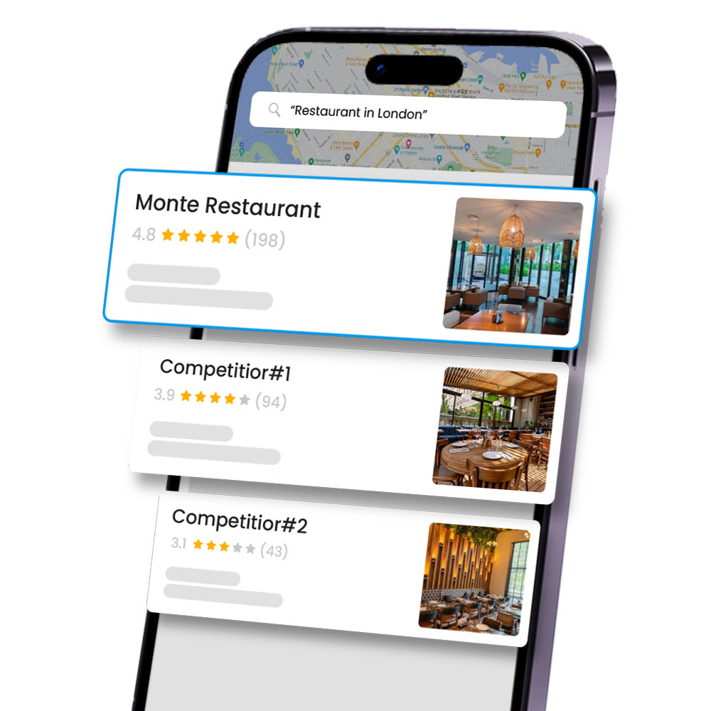 QR and NFC Google Review Card Black - Media 4