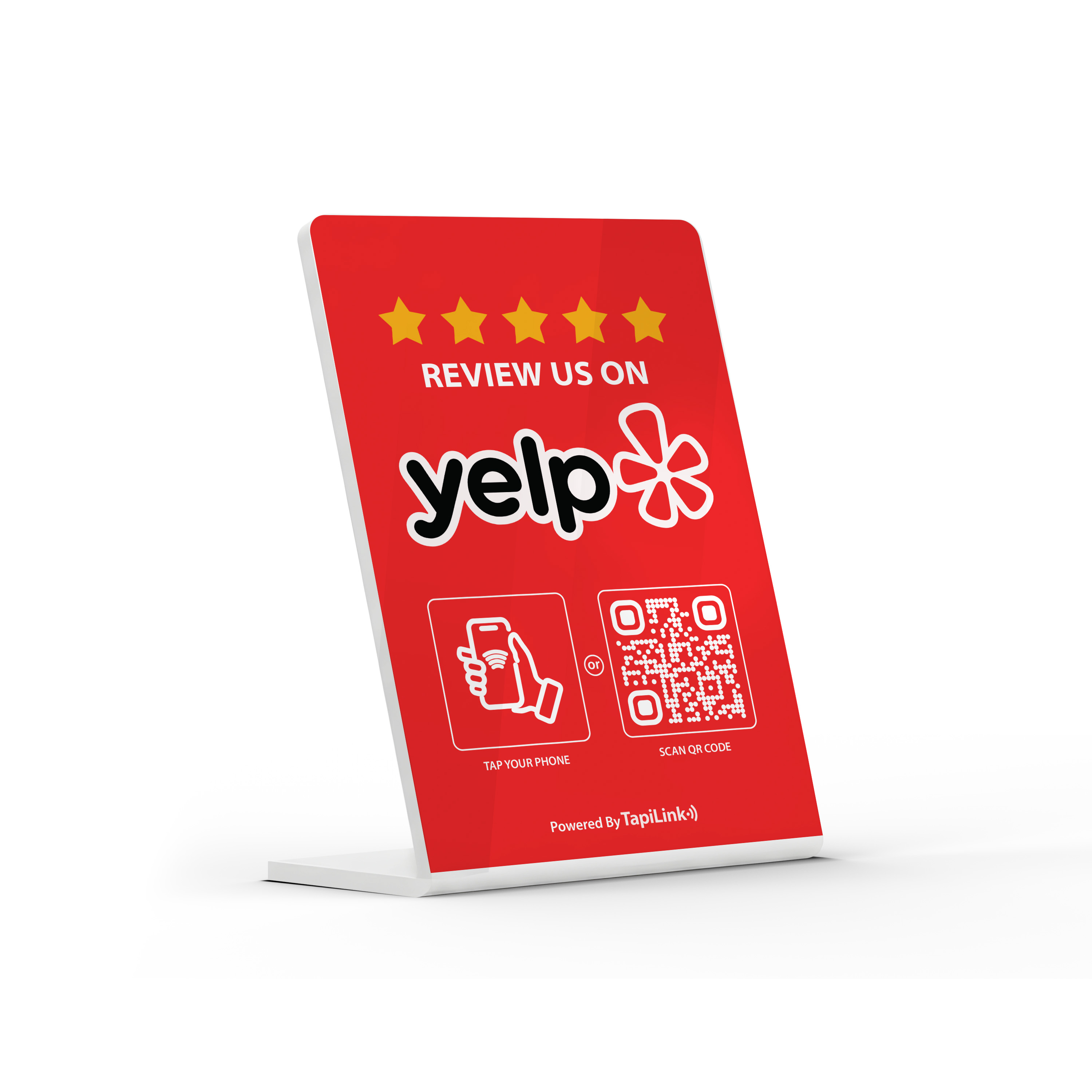QR and NFC Yelp Review Stand