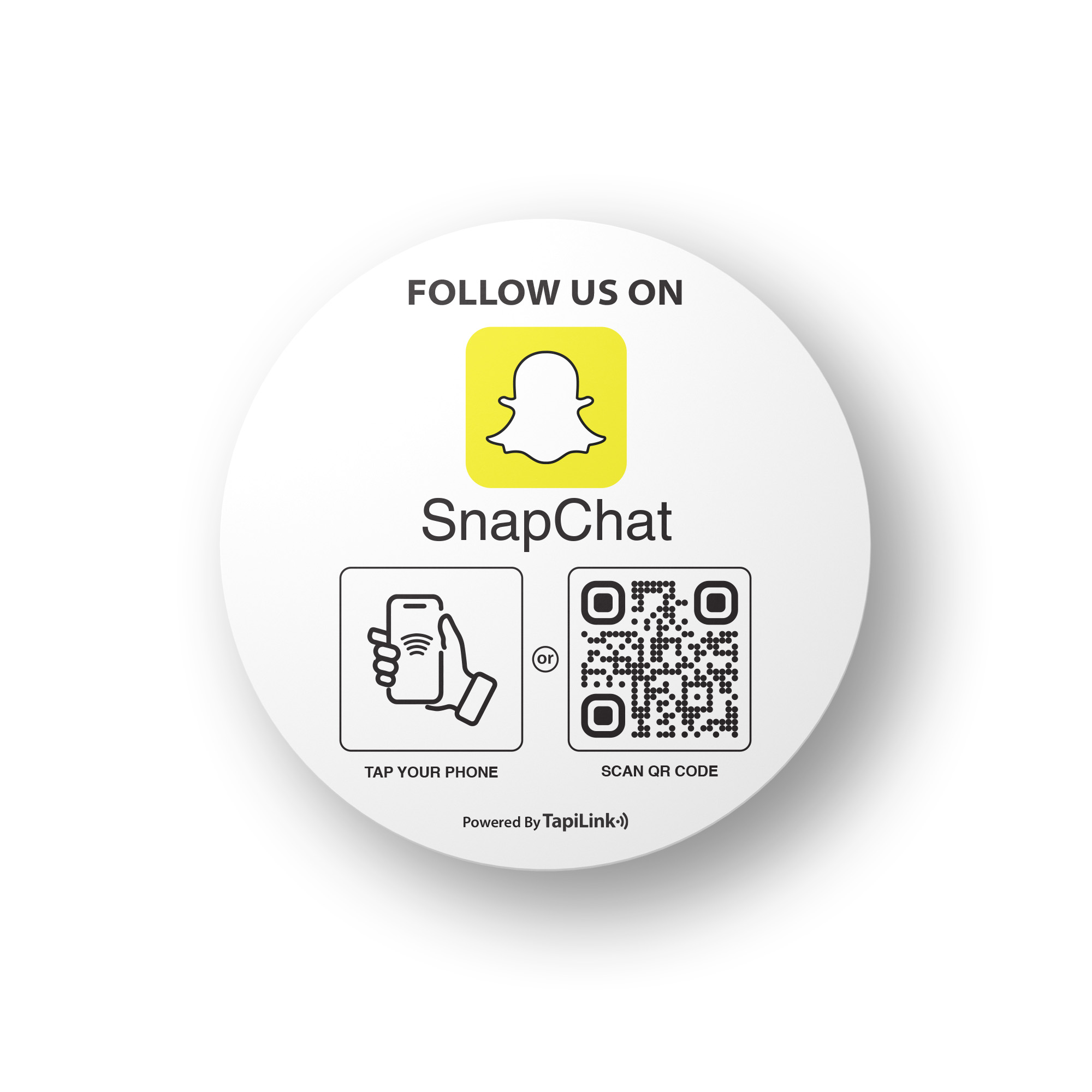 QR and NFC Snapchat Followers Tag