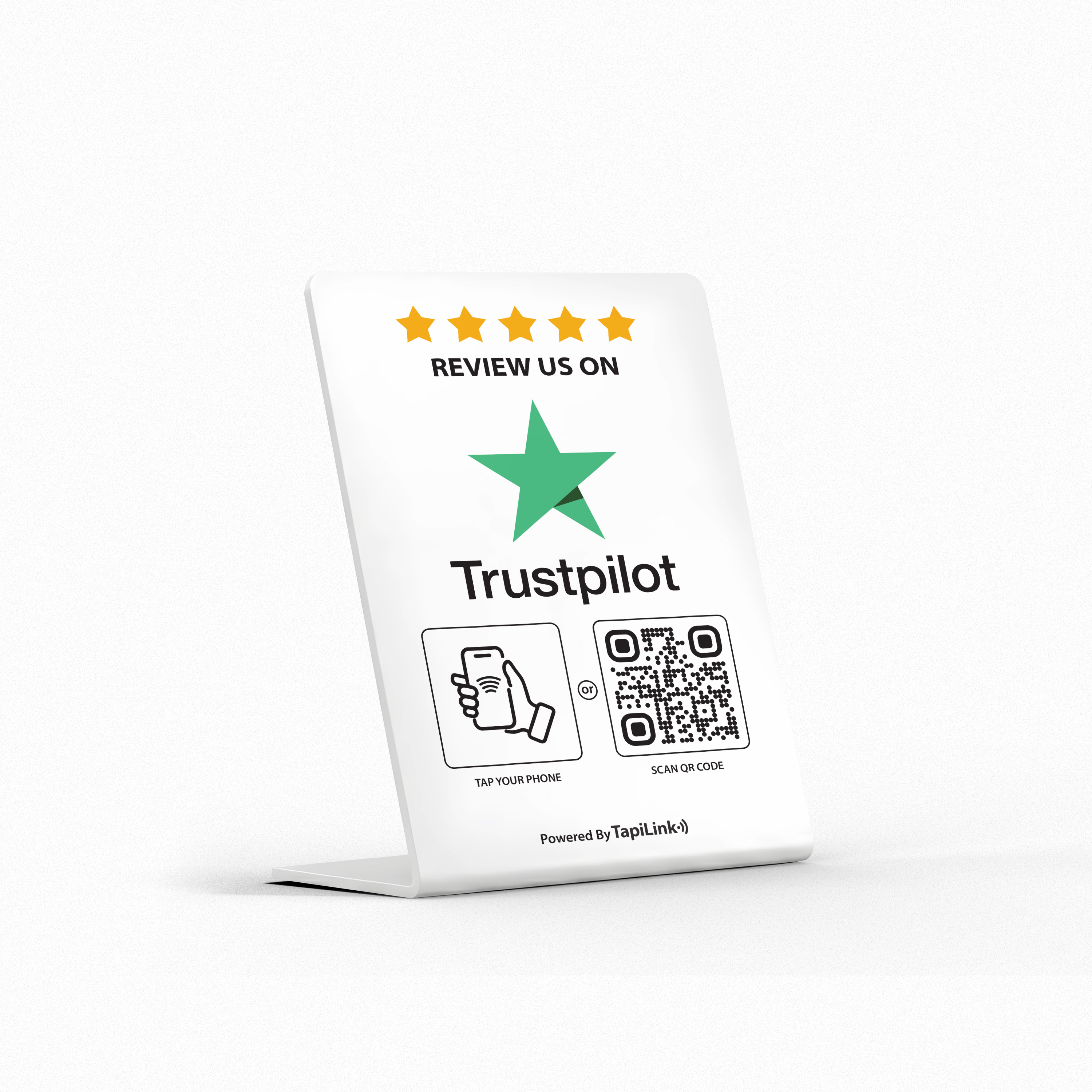NFC and QR Trustpilot Reviews Stand