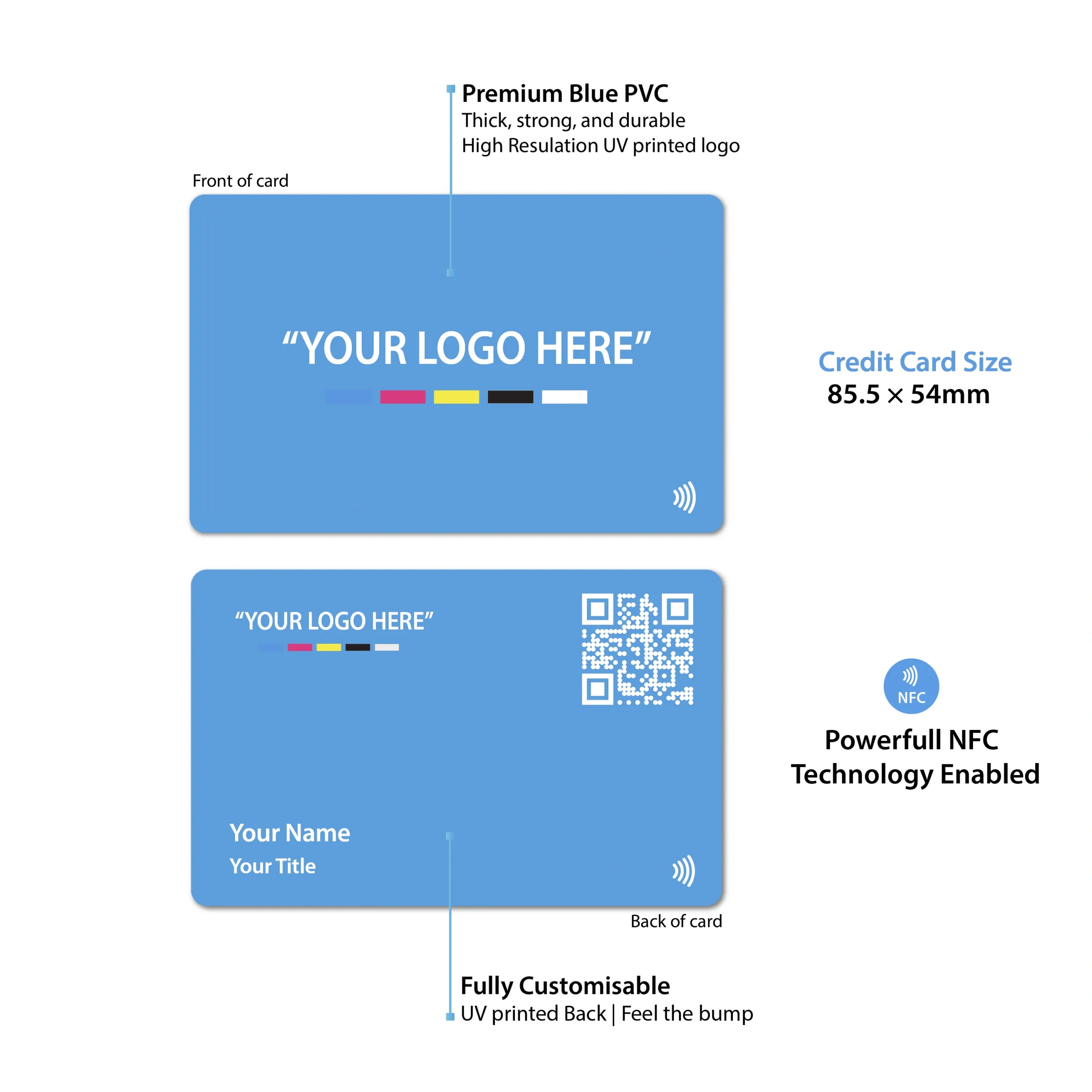 Blue PVC Digital Business Card - Media 7