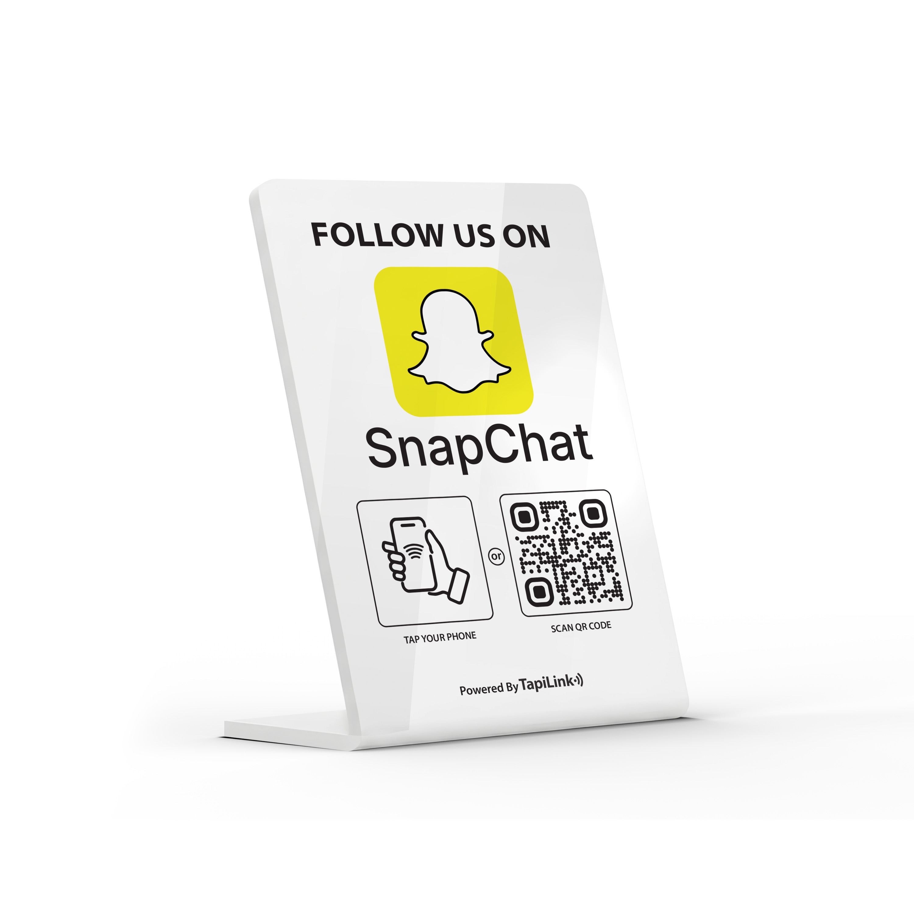 QR and NFC Snapchat Followers Stand