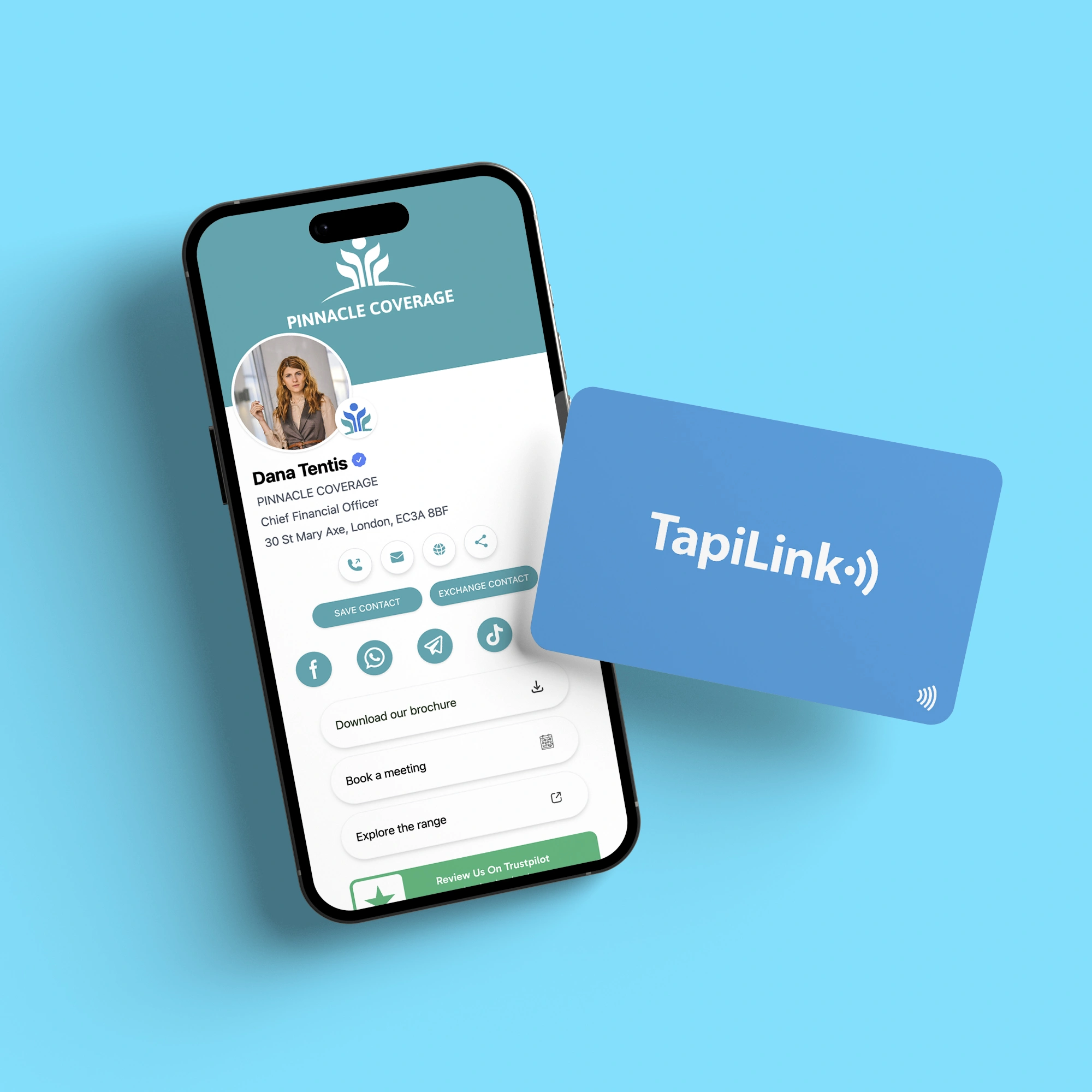 Blue PVC Digital Business Card - Media 5