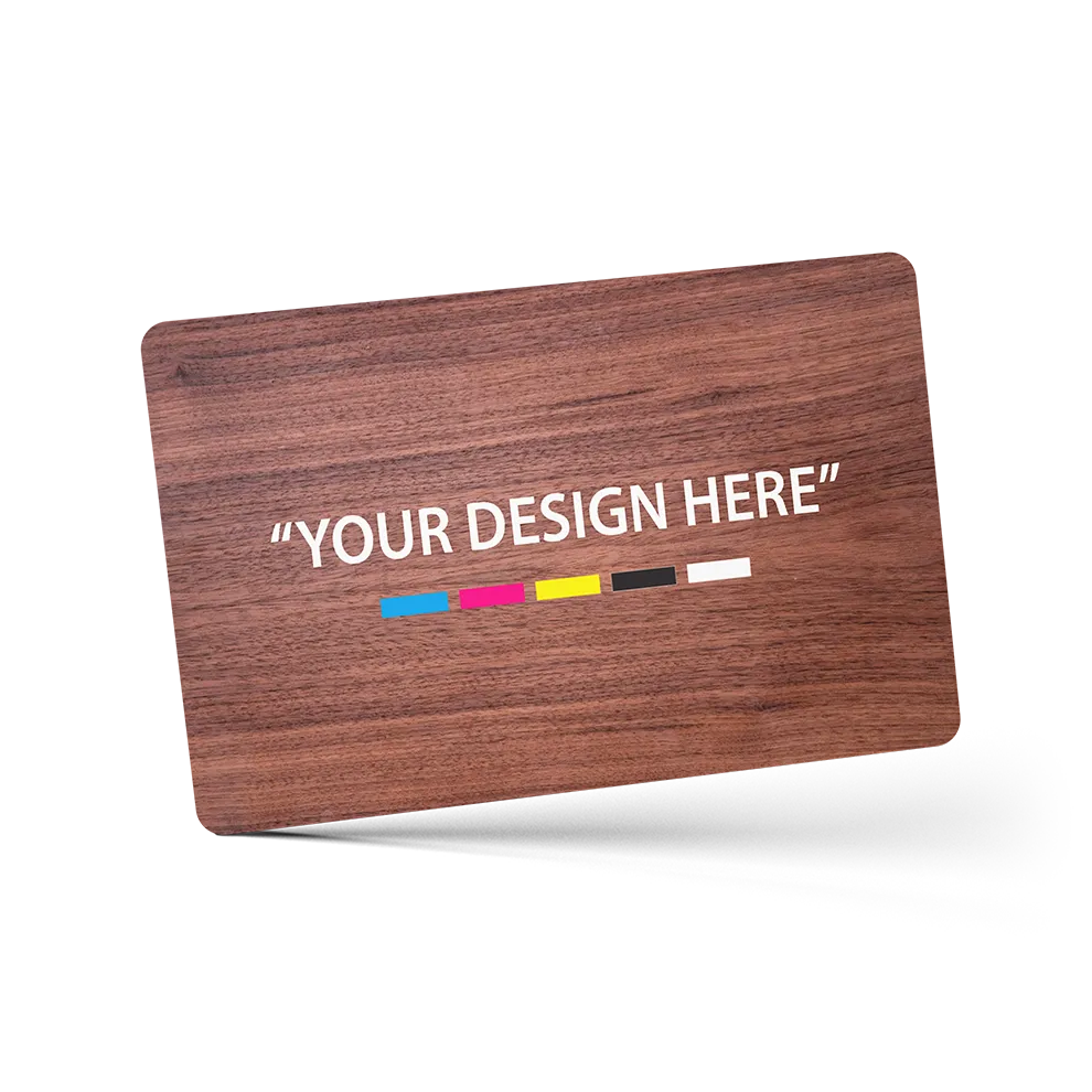 Black Walnut Wooden Digital Business Card