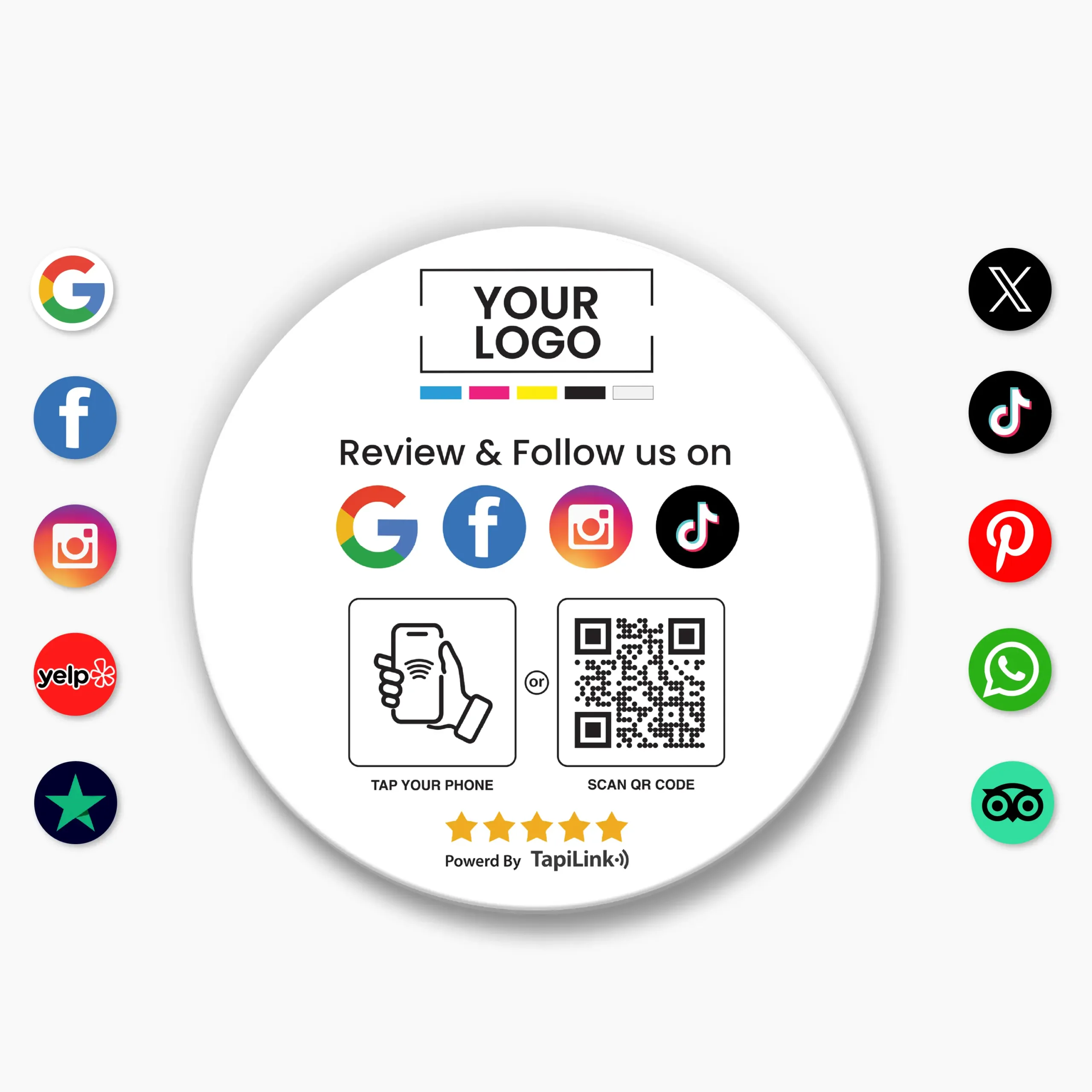 TapiLink Fully Customised Round Plate Large (Multi-link) - Media 7