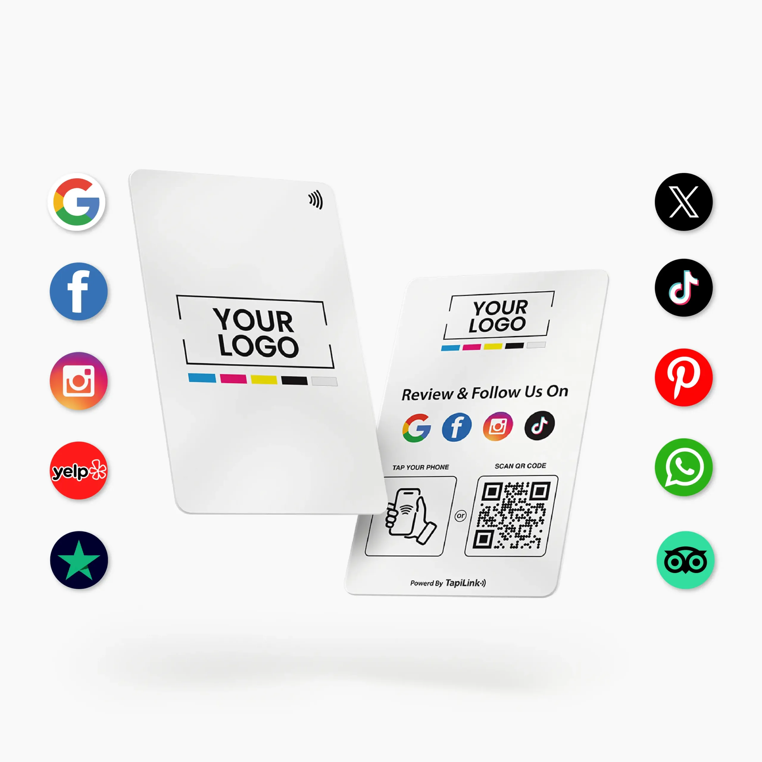 QR and NFC Fully Customised Review Card (Multi-Link)