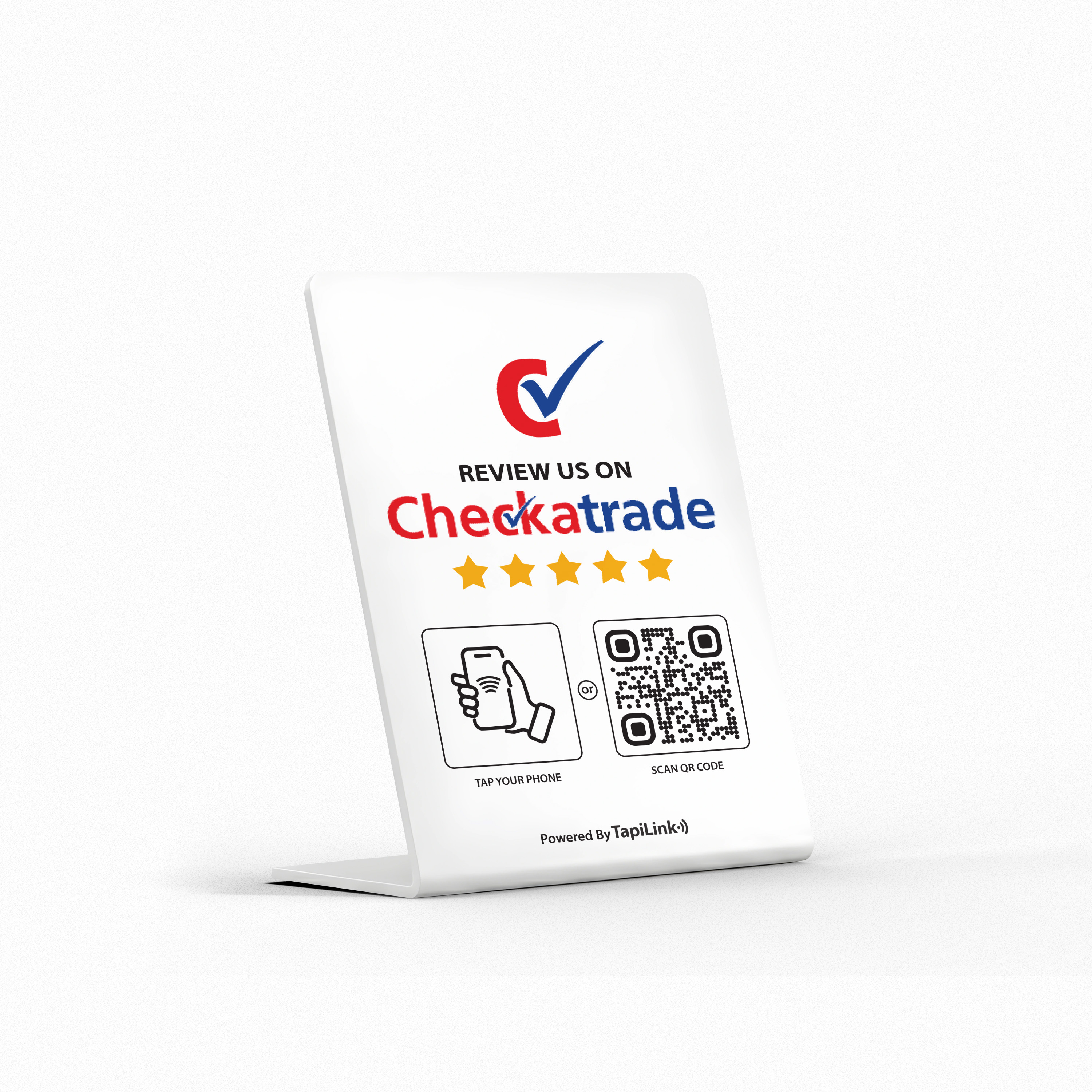 NFC and QR Checkatrade Review Stand