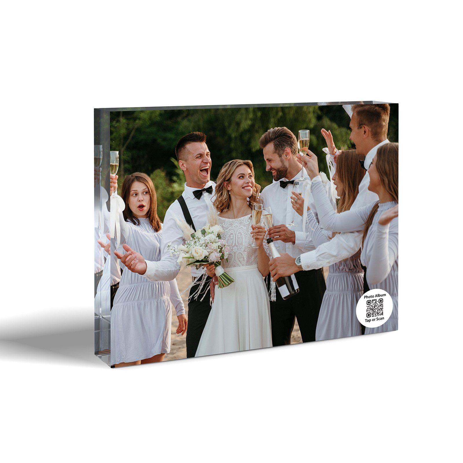 Acrylic Photo Block with NFC & QR - Media 3